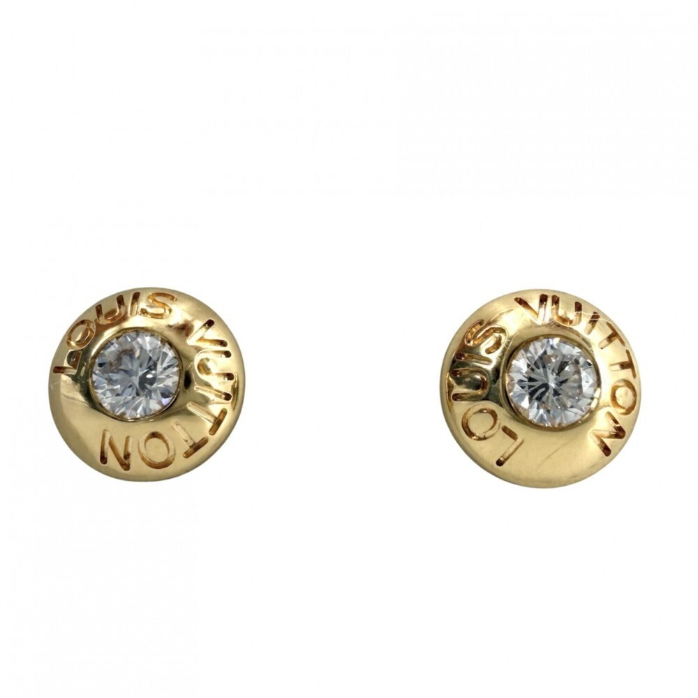 LOUIS VUITTON 18k Gold Diamond Earrings